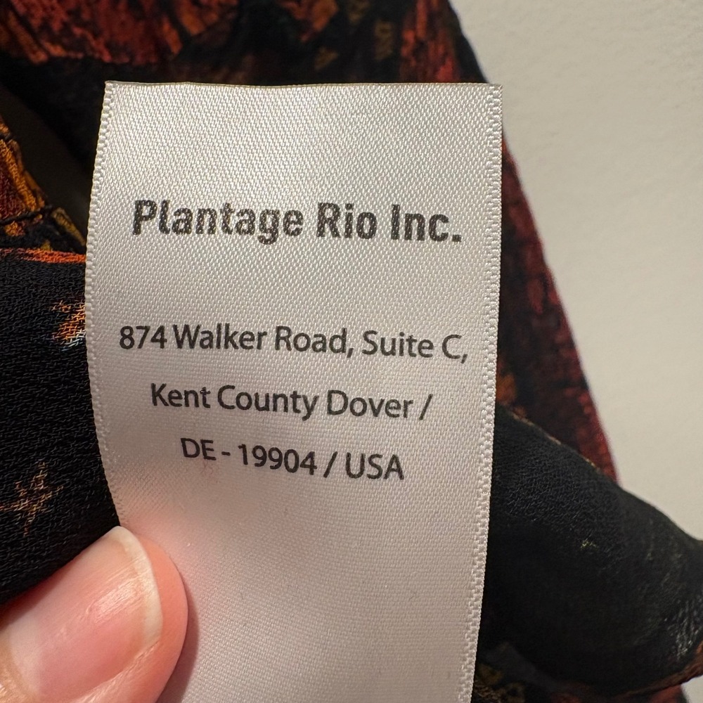 Farm Rio River Creatures Top Black Floral Smocked Long Sleeve Whimsigoth Sheer L - Picture 5 of 13